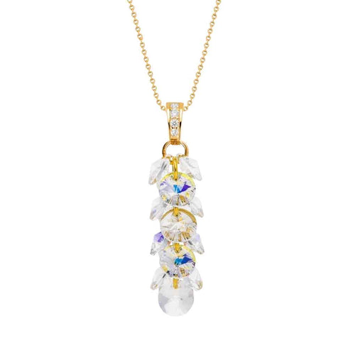 Silver Pendant "Flamenco (Aurora Borealis)" with Swarovski™ Crystals